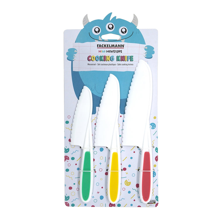 3 couteaux de cuisine pour enfants Fackelmann Mini Monster