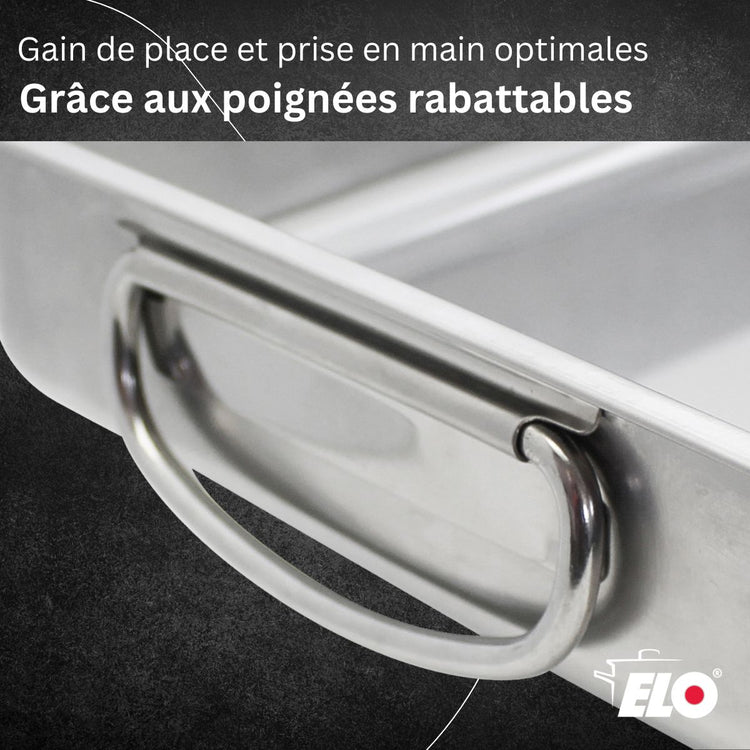 Grand plat à four acier inoxydable Elo Edition Red
