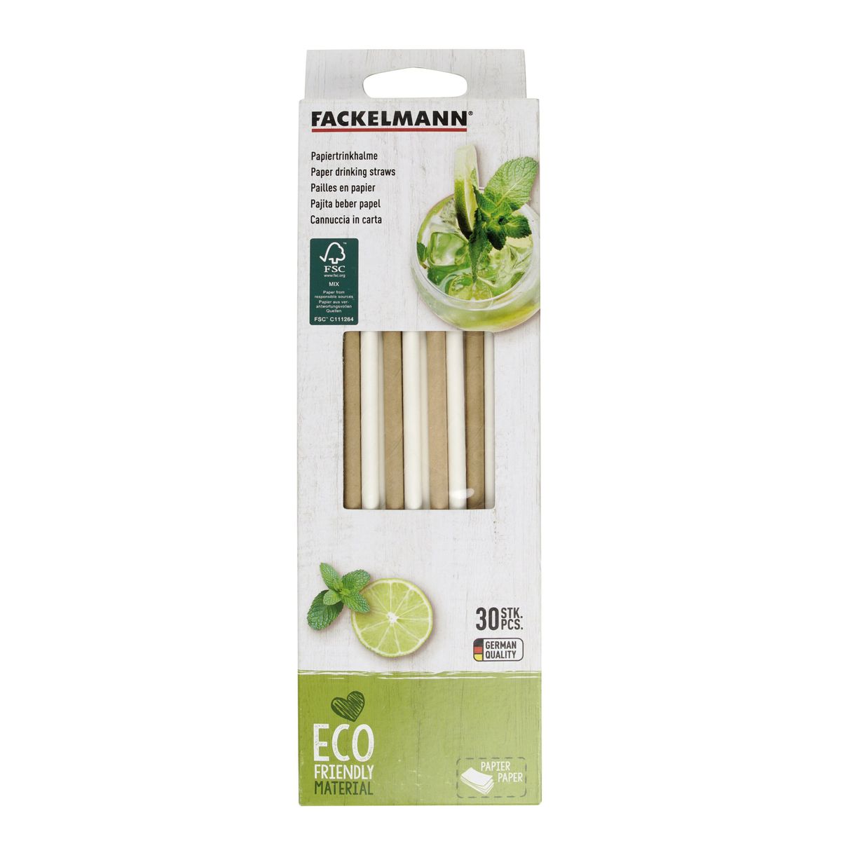 Pailles en papier écoresponsable Fackelmann Bar Concept