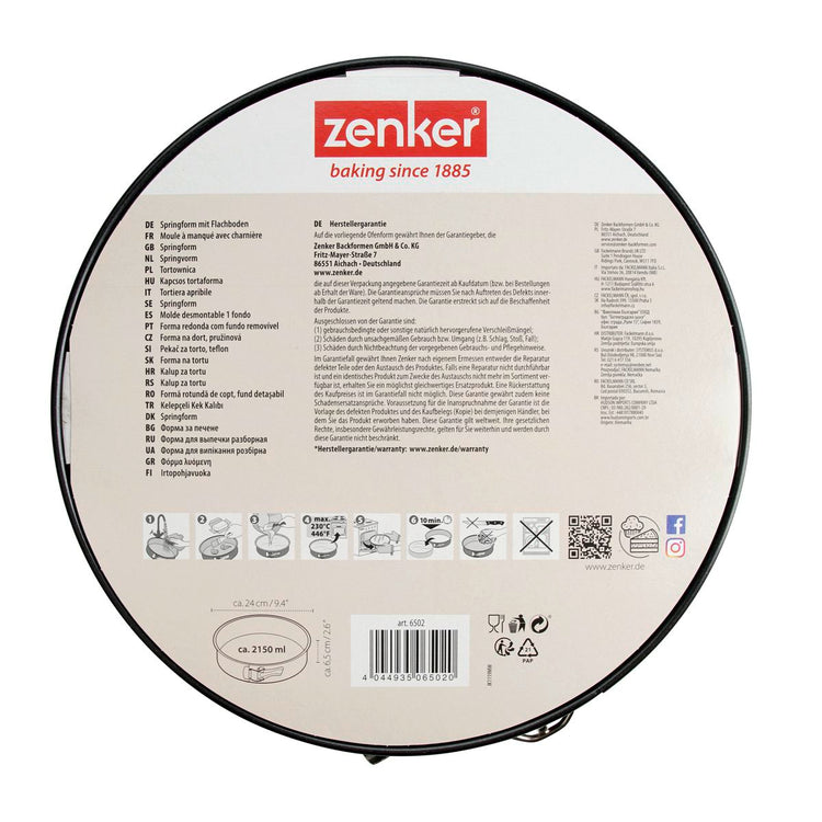 Moule à manqué à charnière 24 cm Zenker Black Metallic