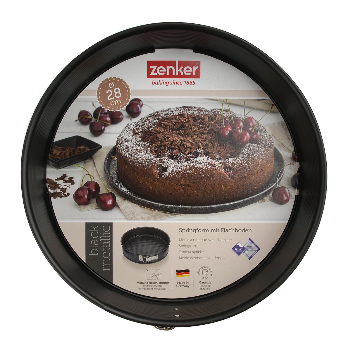 Moule à manqué à charnière 28 cm Zenker Black Metallic
