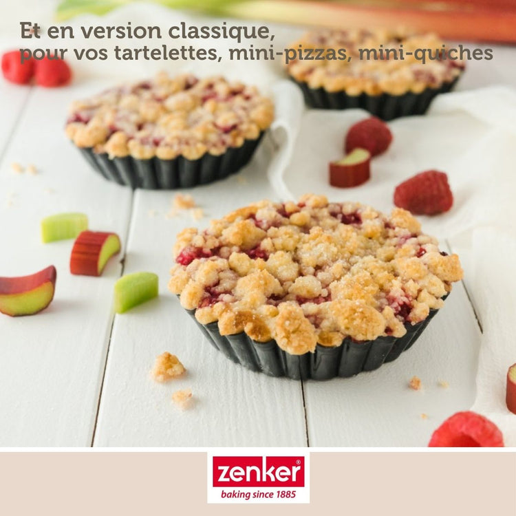 6 Moules à tartelettes Zenker Black Metallic