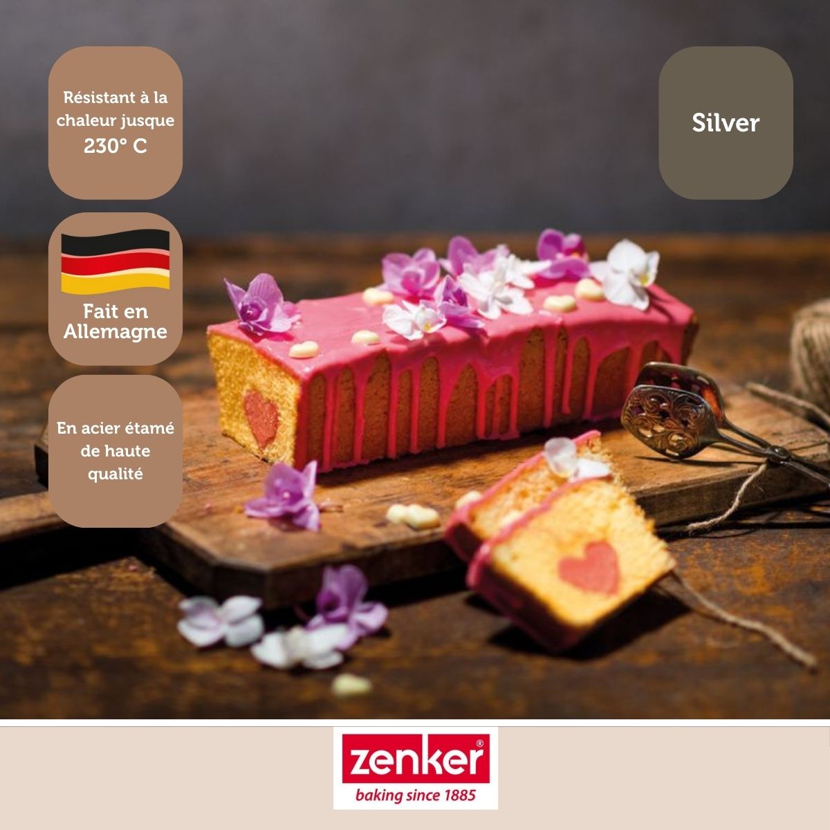 Moule à cake 25,5 cm Zenker Silver