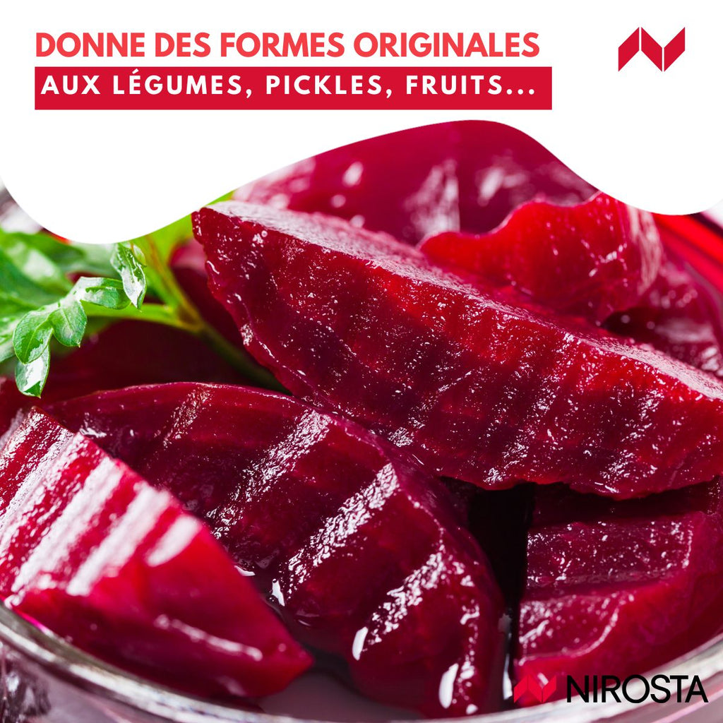 Couteau à lame ondulée pour frites, légumes et fruits Nirosta