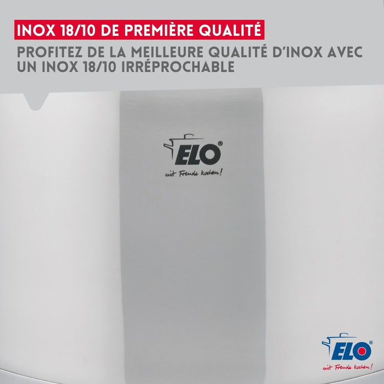 Marmite en inox avec couvercle en verre 16 cm Elo Citrin