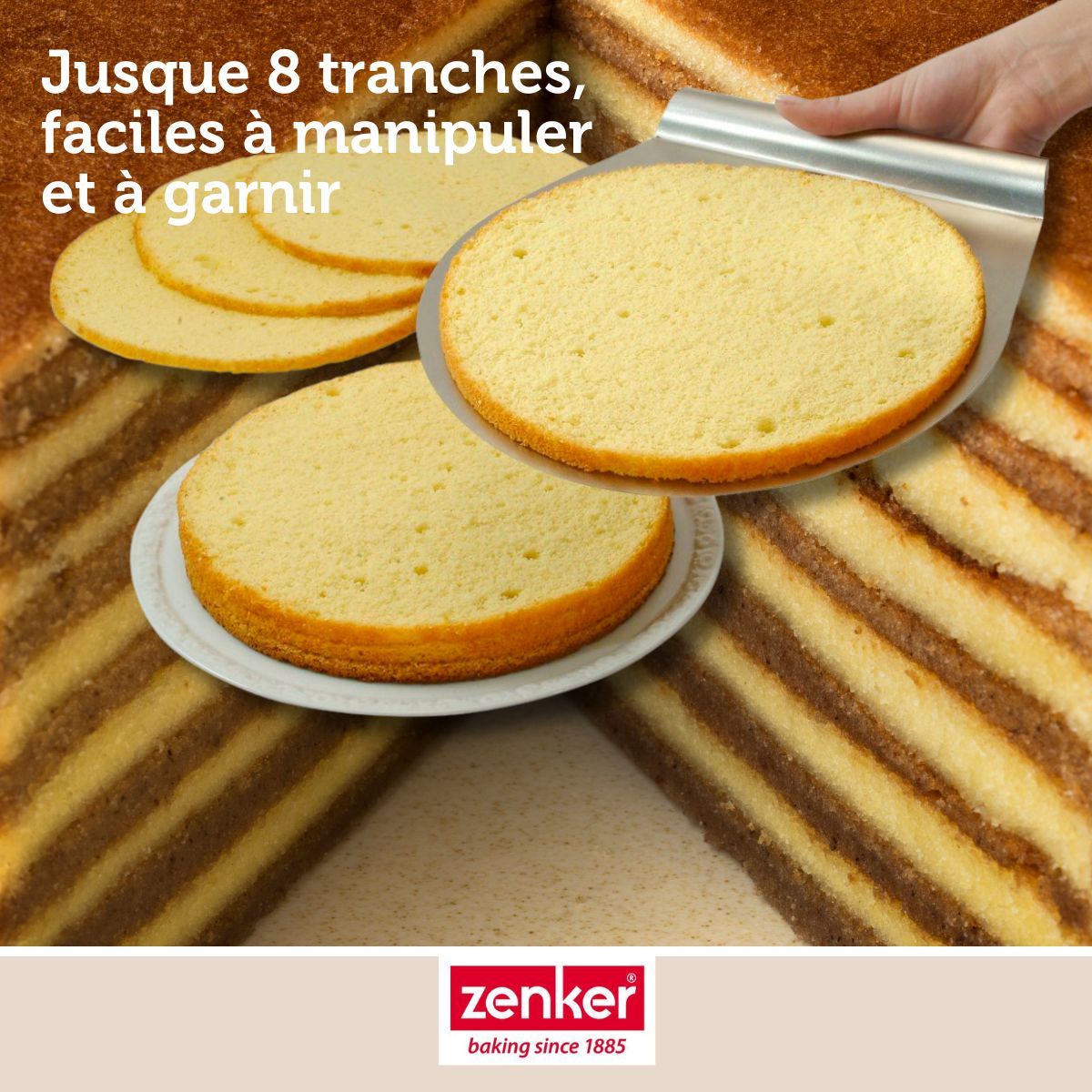 Cercle de pâtisserie pour trancher les gâteaux en étages