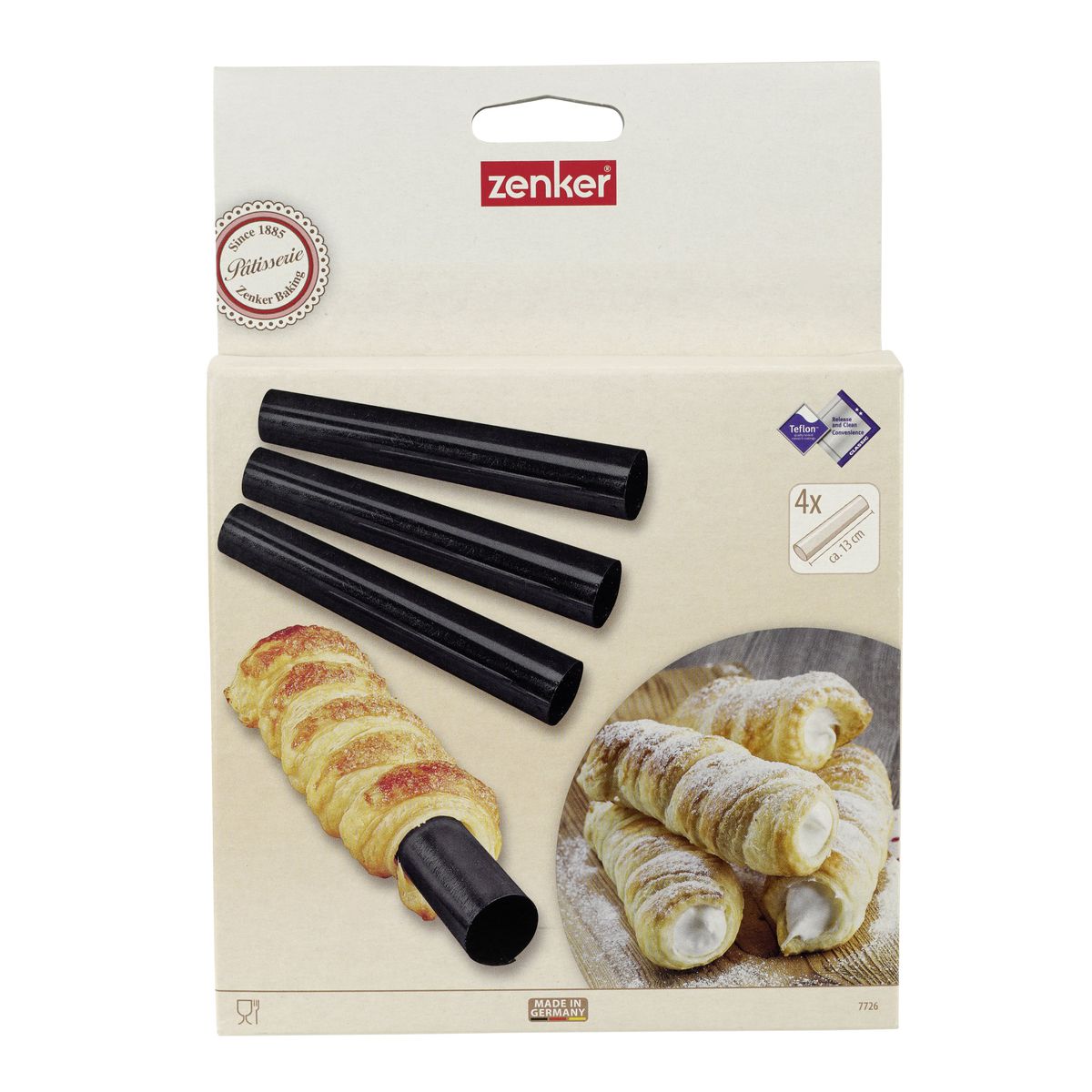 Lot de 4 moules à gâteau en tube Zenker