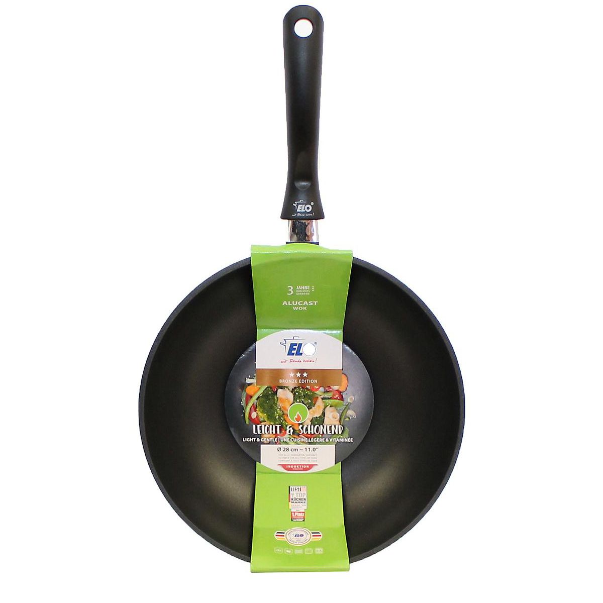 Wok 28 cm en aluminium pressé Elo Alucast