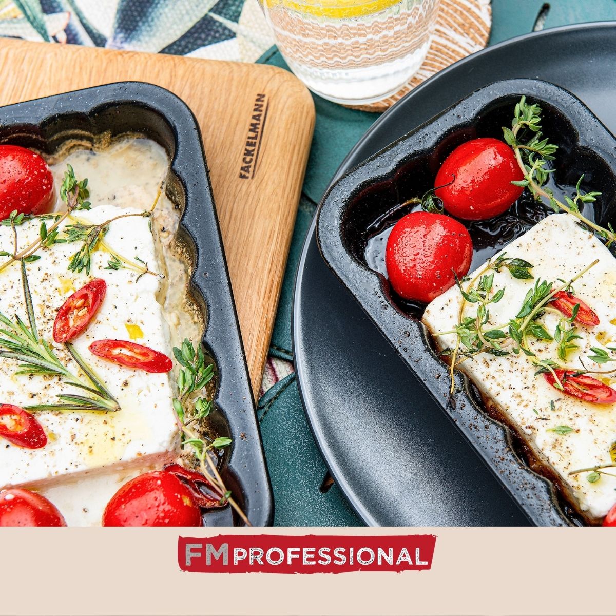 Plat à barbecue en acier émaillé 21 x 12 cm FM Professional Barbecue