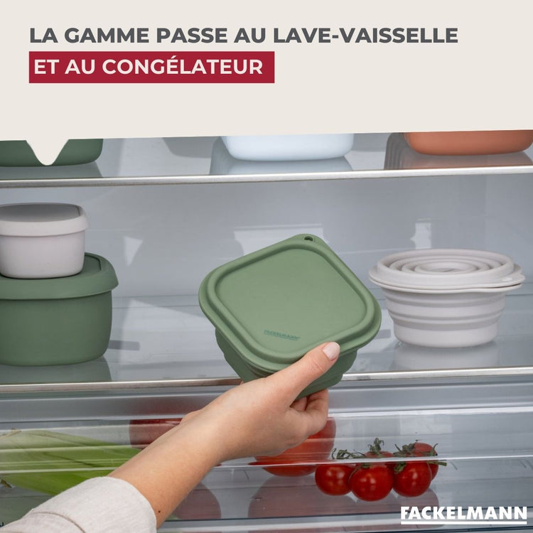 Lot de 4 boîtes à lunch 1 L avec 4 ustensiles de cuisine Fackelmann Storage