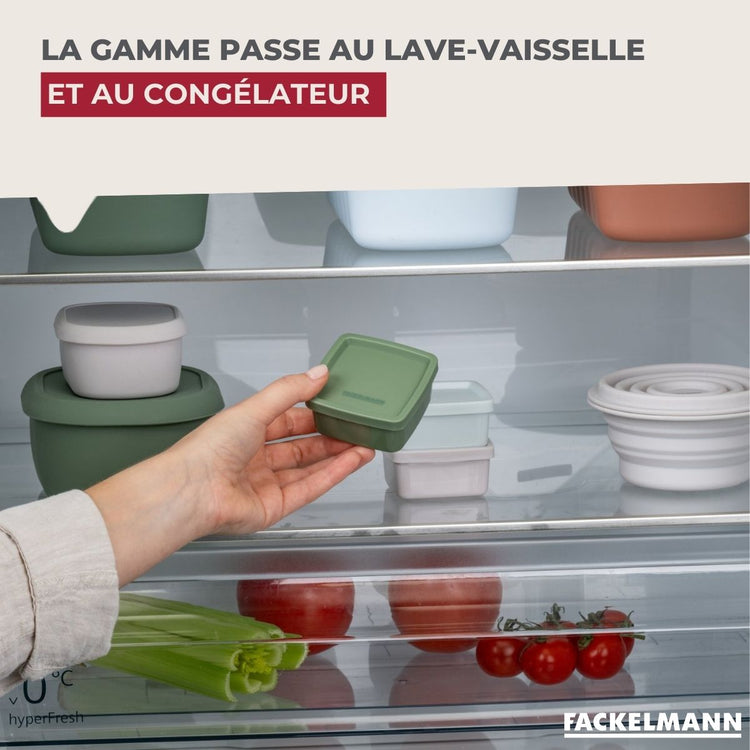 Lot de 4 lunch box 1 L avec 4 ustensiles de cuisine Fackelmann Storage