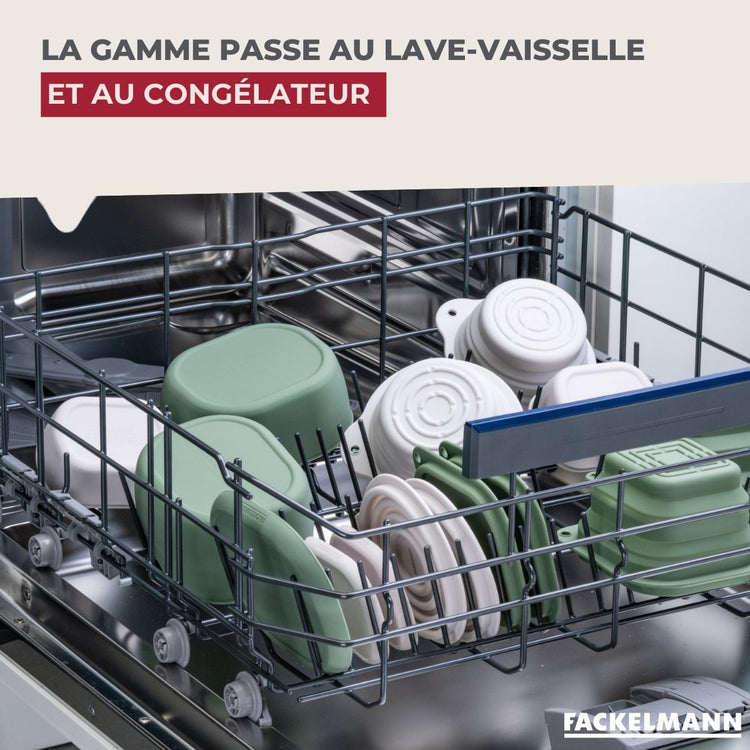 Lot de 6 lunch boxes 1,2 L avec 6 ustensiles de cuisine Fackelmann Storage