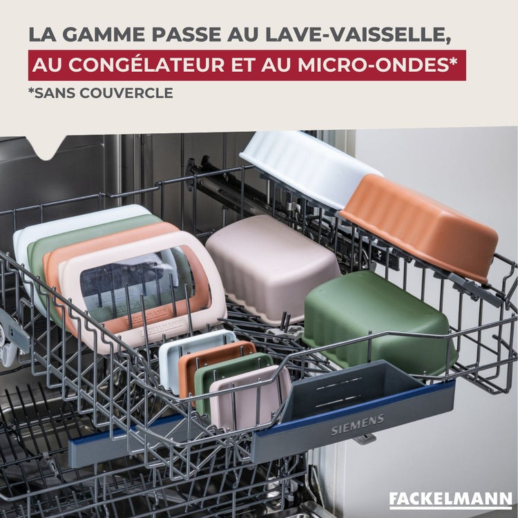 Lot de 6 lunch box 1 L avec 6 ustensiles de cuisine Fackelmann Storage