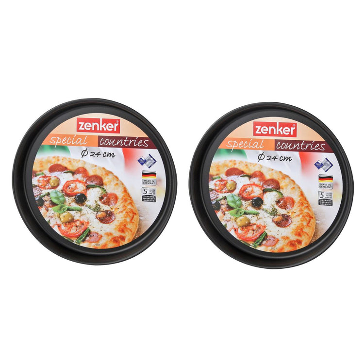 Lot de 2 plaques à pizza 24,5 cm Zenker Spécial Countries