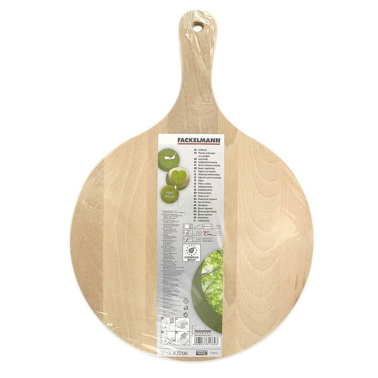 Lot de 6 planches à pizza et tarte flambée en bois 30 cm Fackelmann Wood Edition