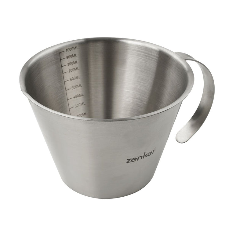 Set de 2 verres doseurs gradués en inox 250 ml et 1 litre Zenker