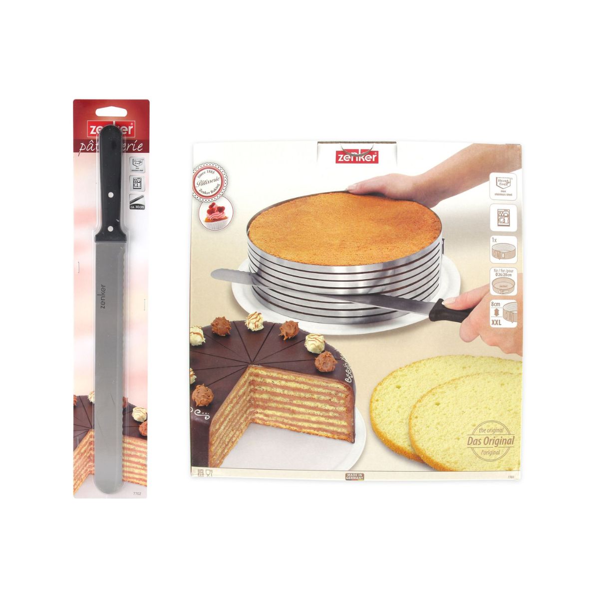 Ensemble de 2 ustensiles de pâtisserie pour layer cakes Zenker