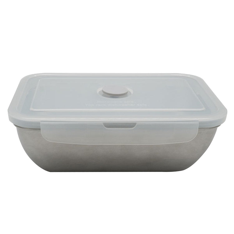 Set de 3 Lunch box inox 400 ml, 600 ml et 1000 ml compatible microonde avec couvercle Fackelmann
