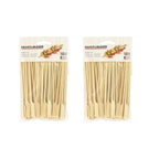 2 Lots de 50 pics à brochettes en bois Fackelmann Wood Edition