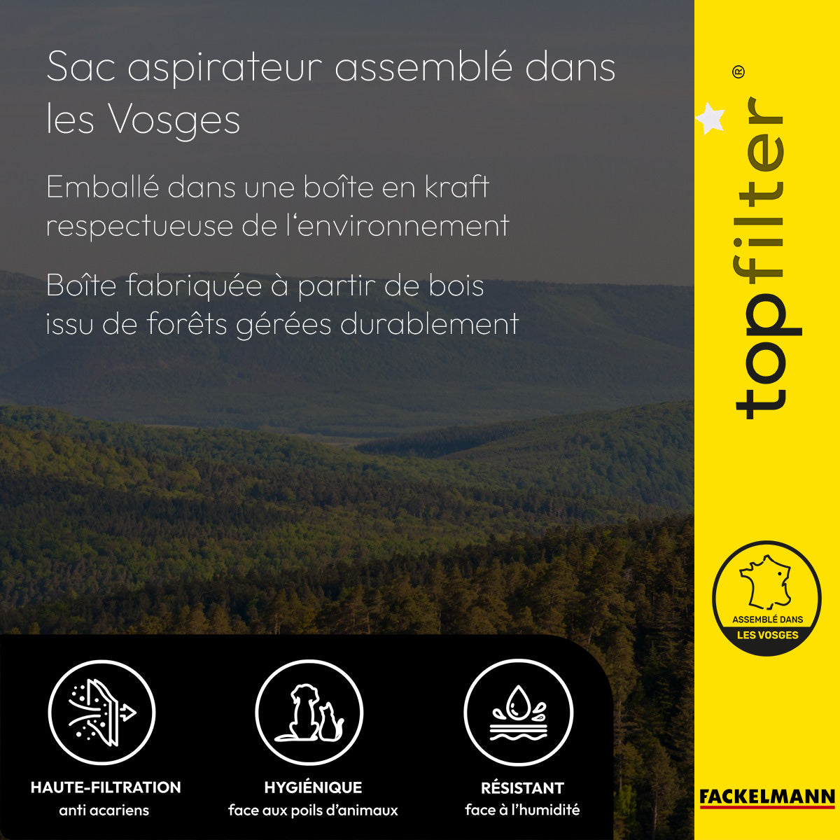 Lot de 4 packs de 4 sacs aspirateur pour Tornado et Electrolux TopFilter Premium