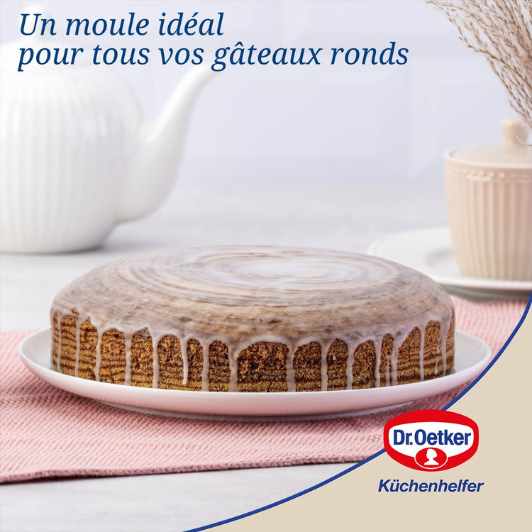 Ensemble de 2 Moules à manqué à charnière 24 cm Dr.Oetker Tradition