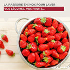 Ensemble de 2 Passoires inox 24 cm avec anses Fackelmann