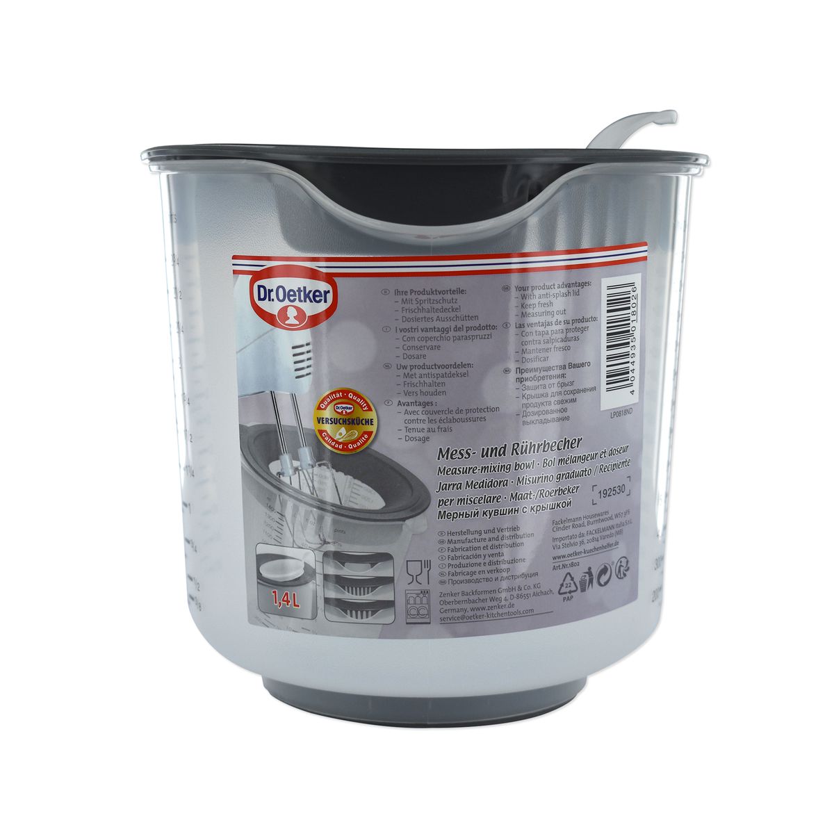 Verre mélangeur et doseur de 1,4 litre Dr Oetker
