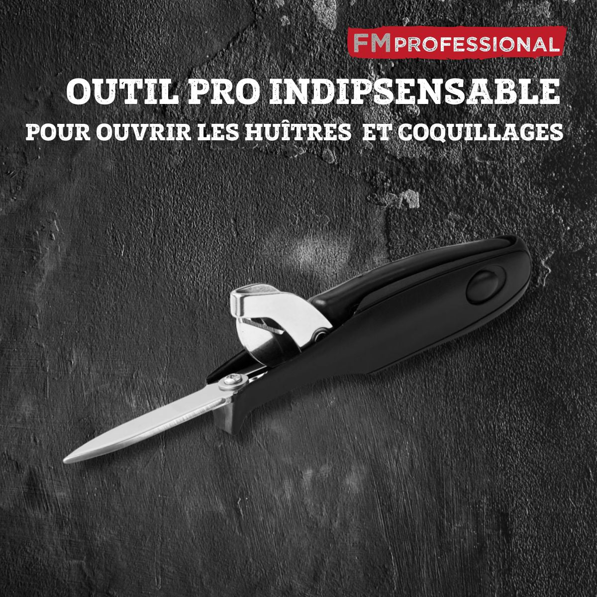 Couteau à huître 2 en 1 FM Professional Divers