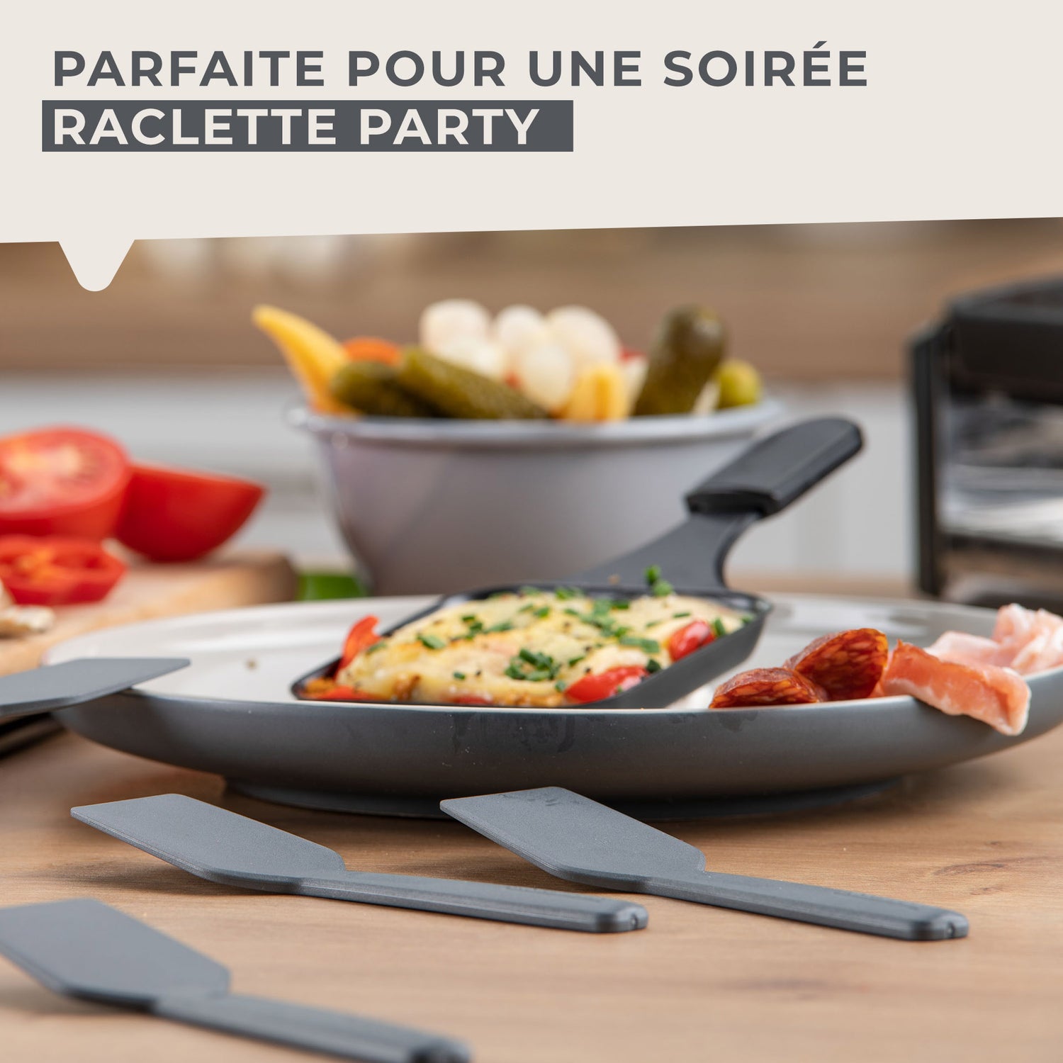 Lot de 4 spatules à raclette Fackelmann