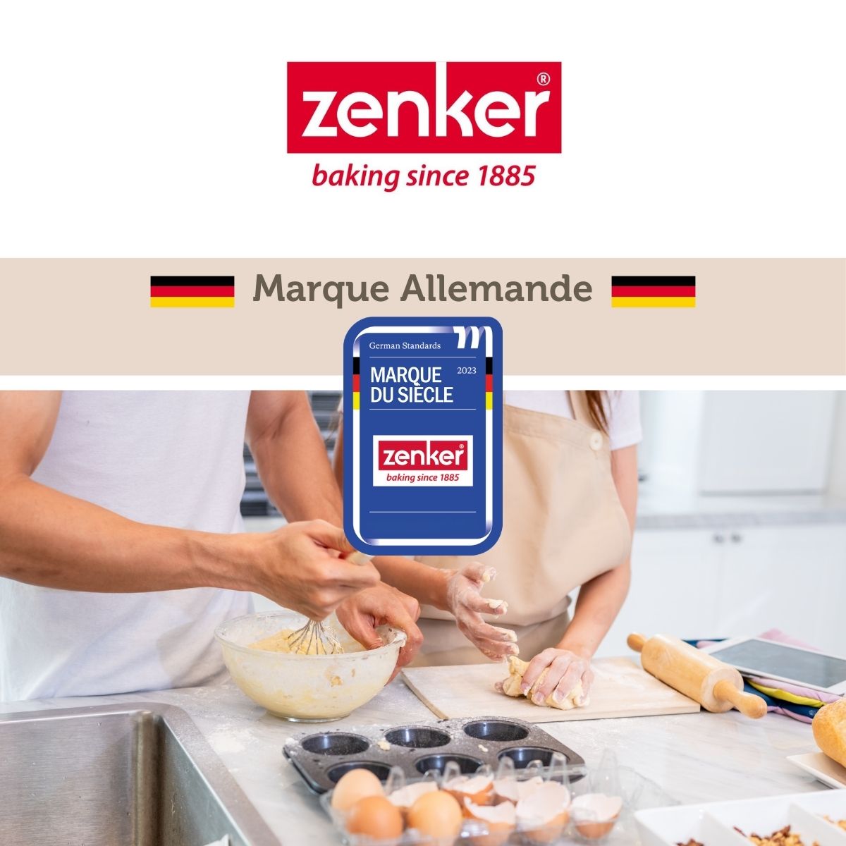 Verre à mesurer en borosilicate 1L Zenker