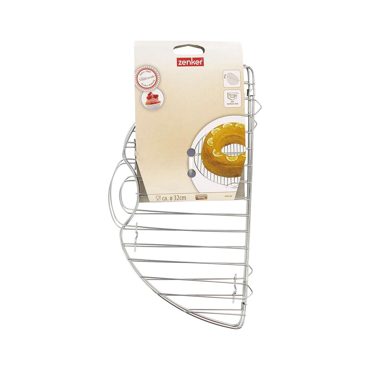 Présentoir à gâteau pliable en inox Zenker