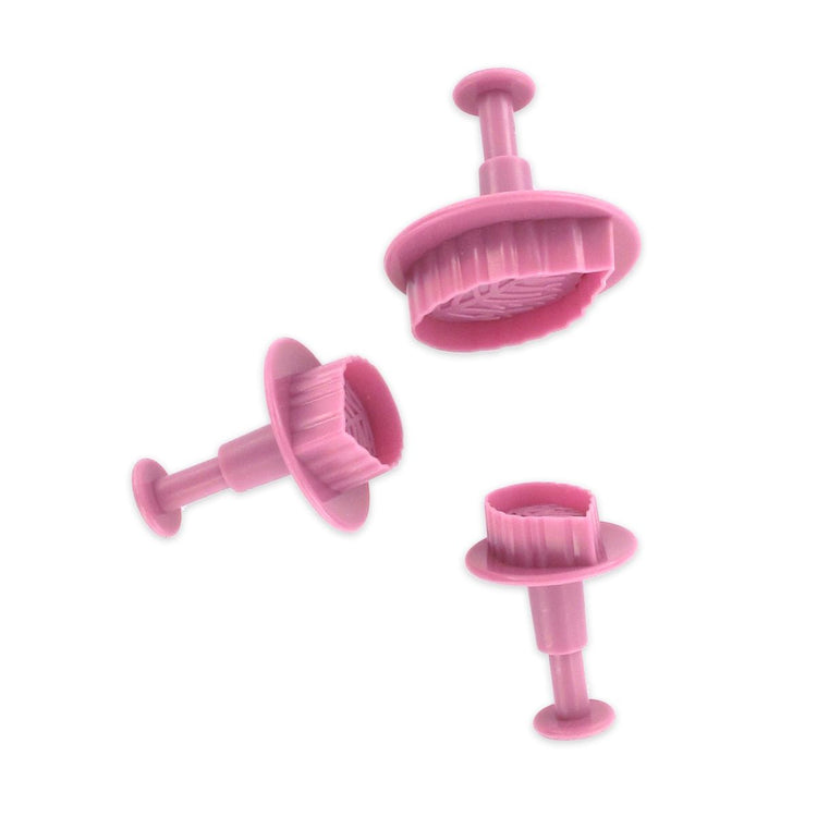 Lot de 3 emporte-pièces poussoir motif feuille Zenker Sweet Sensation