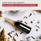 Lot de 2 pochettes cadeau pour bouteille de vin ou de champagne Fackelmann