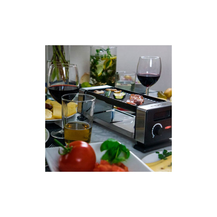Appareil à raclette pour 2 personnes avec poêlons et spatules Rotel
