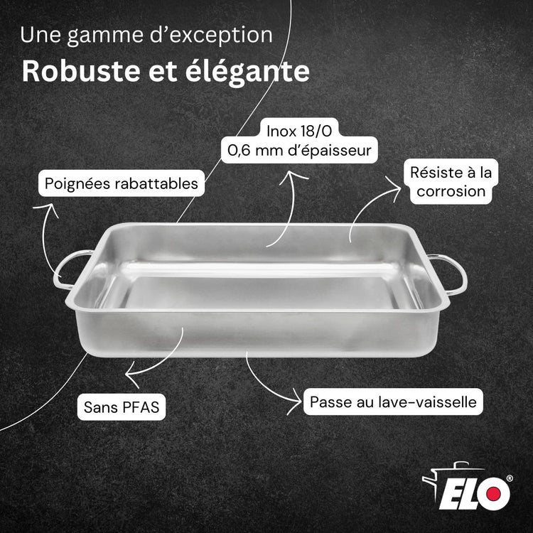 Plat à four acier inoxydable Elo Edition Red