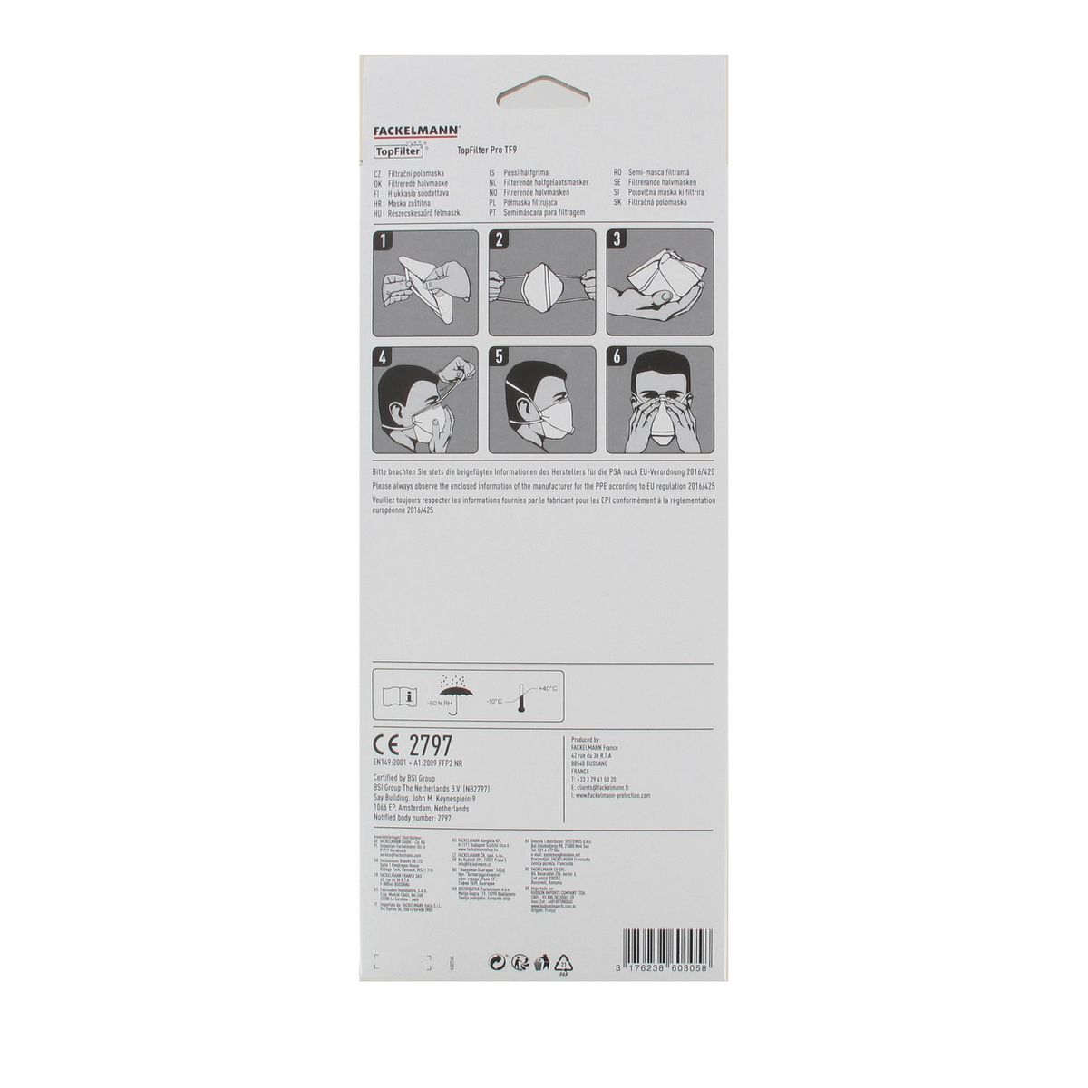 Boite de 30 Masques FFP2 TopFilter Pro TF9