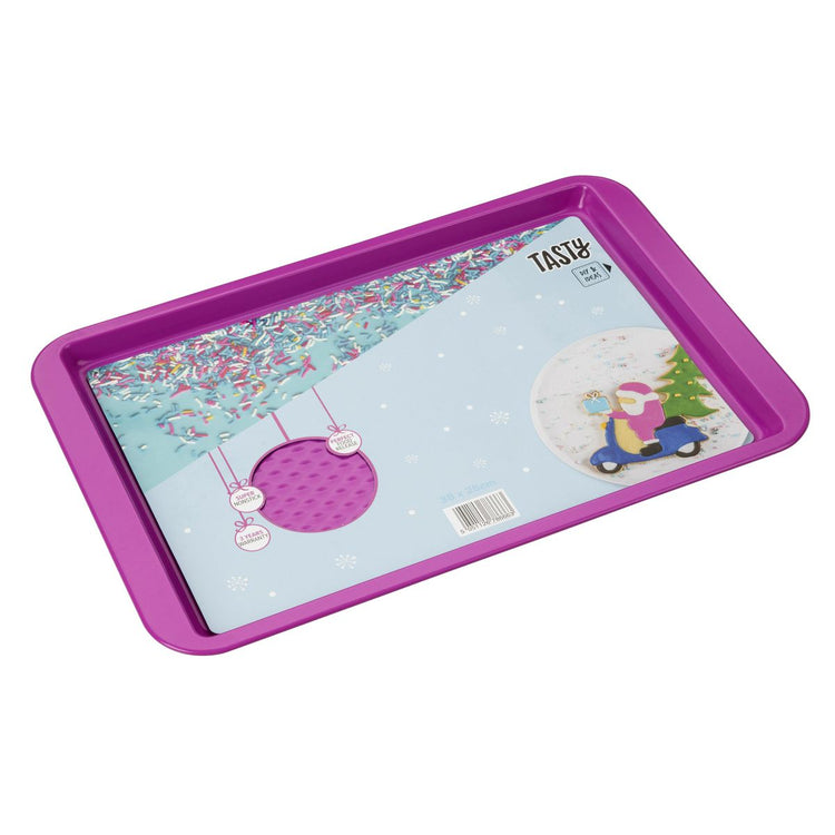 Plaque de four rectangulaire fuchsia Tasty Pâtisserie