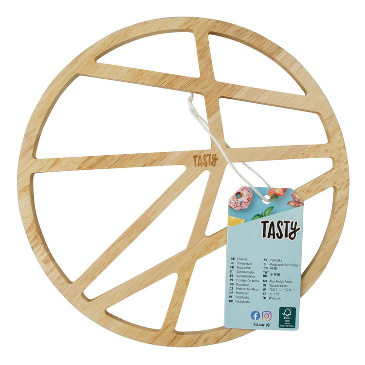 Dessous de plat rond en bois Tasty Green