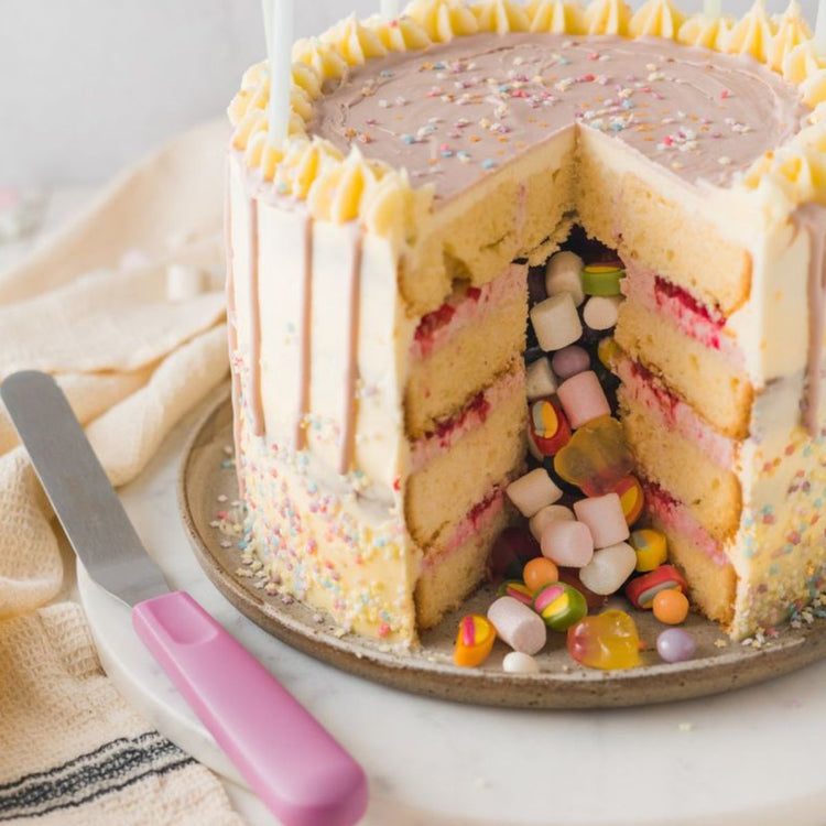 Spatule à pâtisserie coudée manche rose 22,2 cm Zenker Sweet Sensation