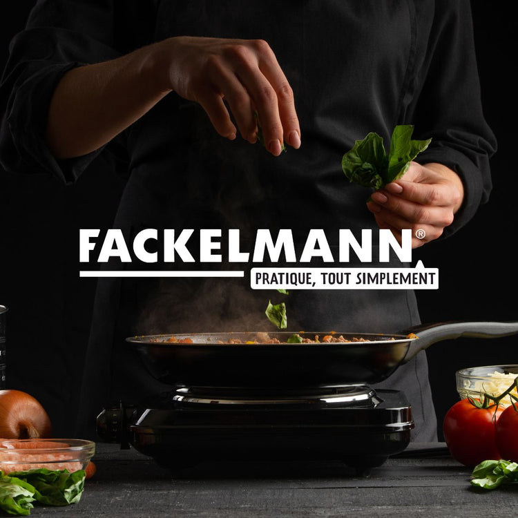 Couvercle de cuisson adaptable de 24 à 28 cm en verre et silicone Fackelmann
