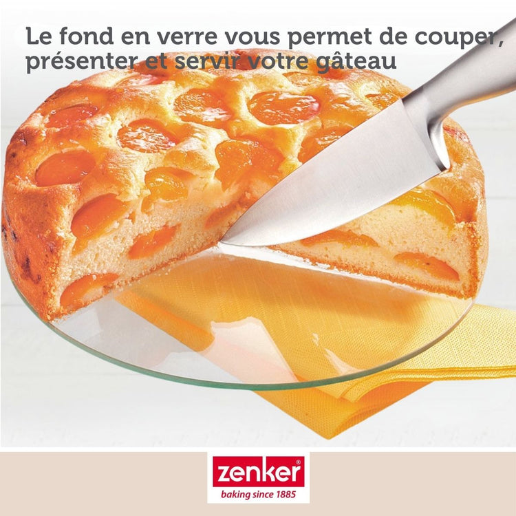 Zenker 6804 Moule à Manqué à Charnière 28cm Acier Étamé - Moule à Gâteau Rond Démoulage Facile