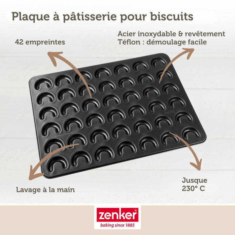 Moule pour vanille kipferl croissant vanille 42 x 32 cm Zenker Special Creative