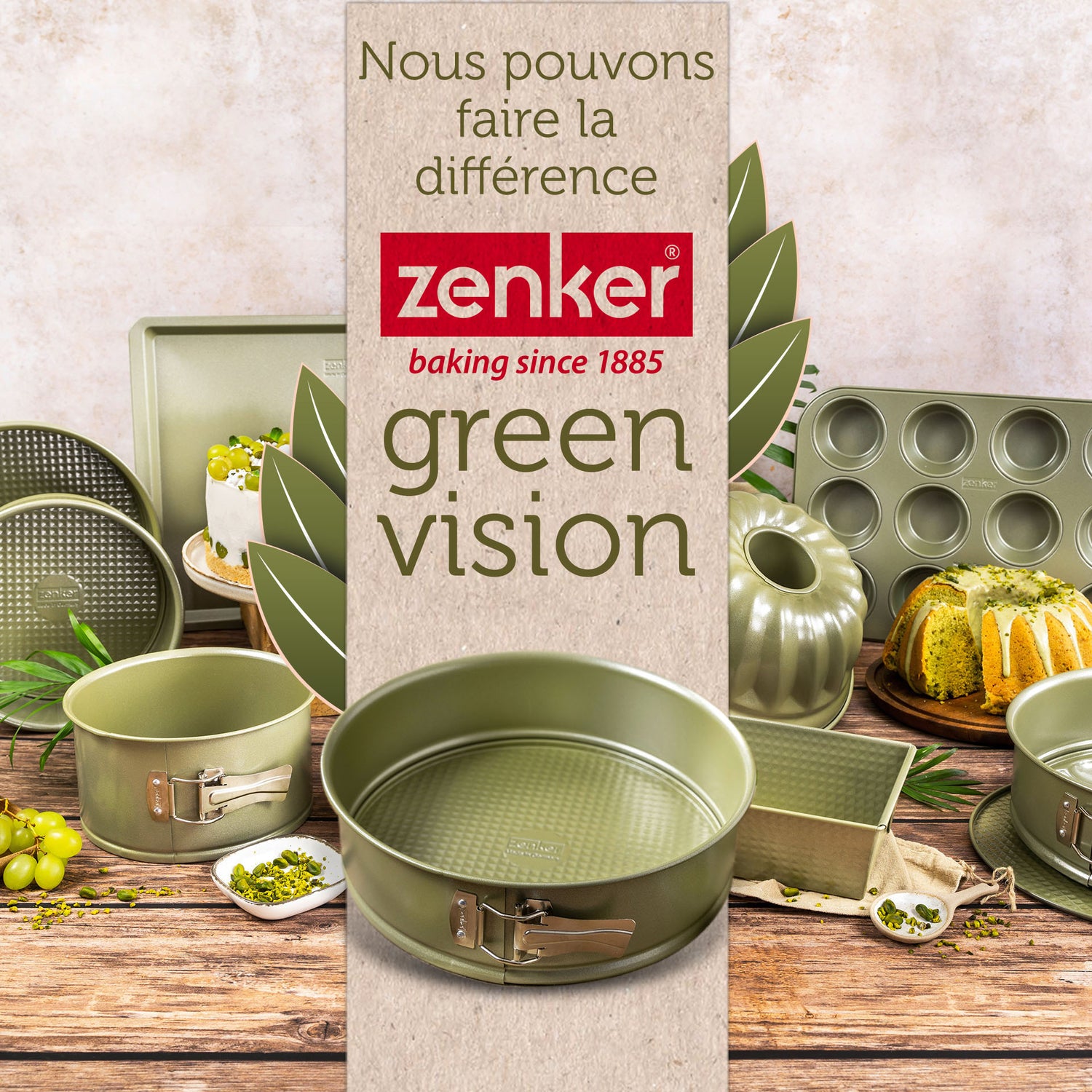 Plaque à pâtisserie éco-responsable 42 x 32 cm Zenker Green Vision