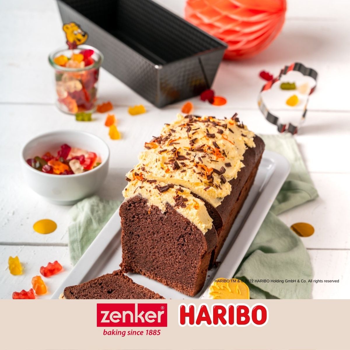 Moule à cake 25 cm avec emporte-pièce Zenker Haribo