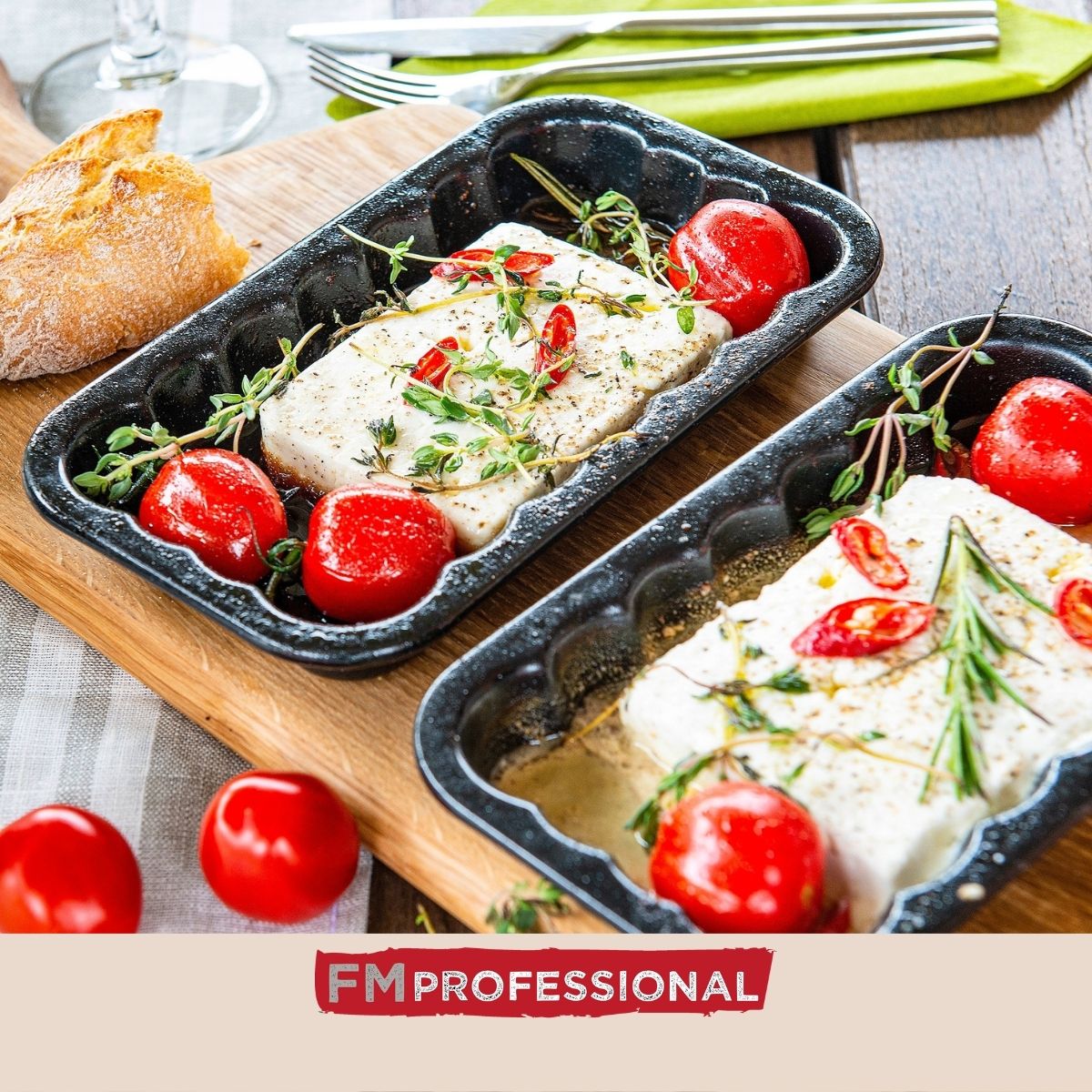 Plat à barbecue en acier émaillé 21 x 12 cm FM Professional Barbecue