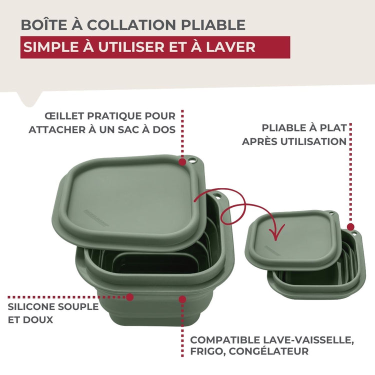 Lot de 4 boîtes à lunch 1 L avec 4 ustensiles de cuisine Fackelmann Storage