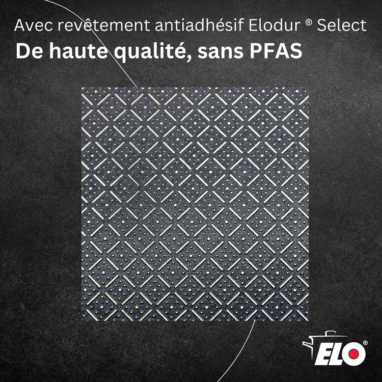 Poêle de 24 cm avec couvercle Elo Relief Solution sans PFAS