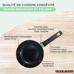Ensemble de 4 poêles de 20, 24, 28 et 30 cm et 3 casseroles 16, 18 et 20 cm Fackelmann Brandao