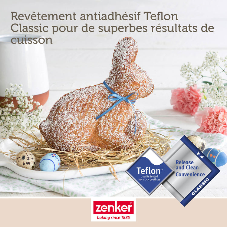 Ensemble de moule lapin de Pâques 3D et 5 emporte-pièces lapin Zenker Pâques