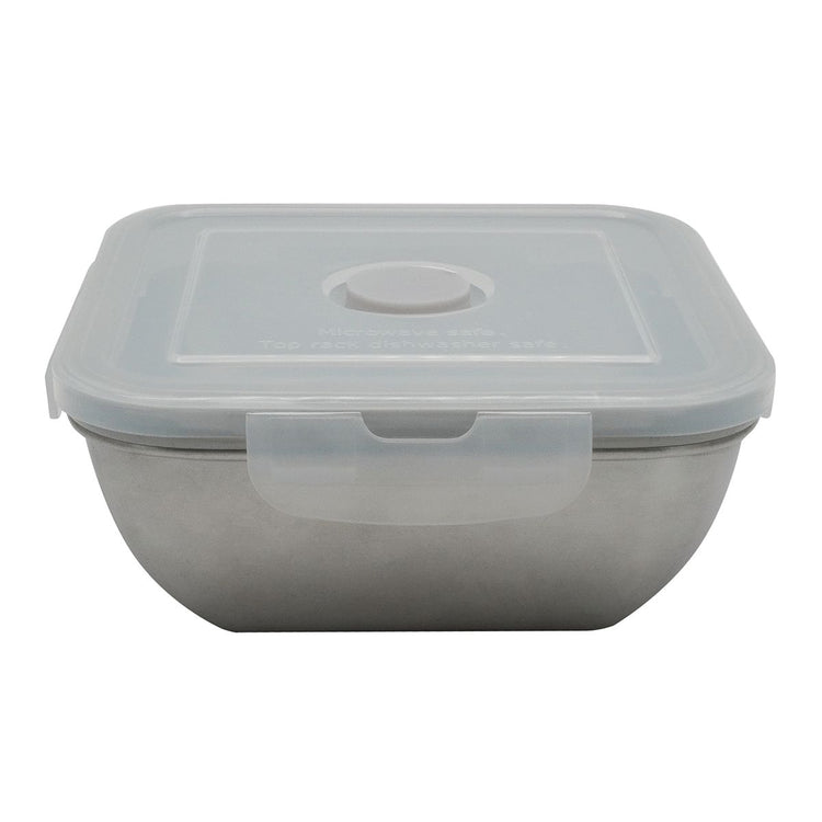 Set de 3 Lunch box inox 400 ml, 600 ml et 1000 ml compatible microonde avec couvercle Fackelmann